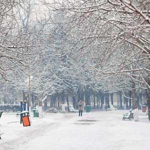 街头上雪花纷飞钢琴谱