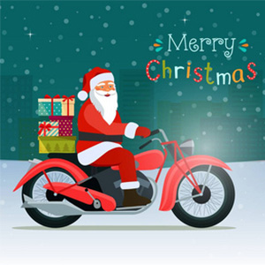  圣诞老人骑着摩托车来了钢琴谱